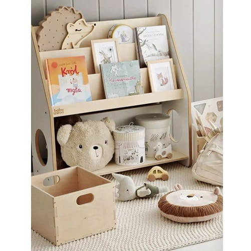 Drewniany regał na książki i zabawki dla dzieci  1