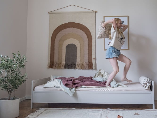 Łóżko 90x200 cm Vintage kaszmir 5