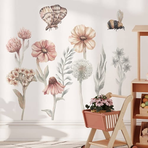 Naklejki na polne kwiaty zestaw I 2