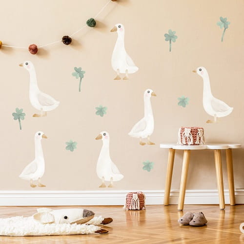 Naklejka na ścianę - gąski boho 3