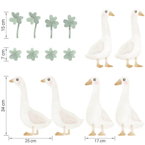 Naklejka na ścianę - gąski boho 5