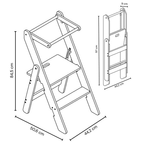 Kitchen Helper SKŁADANY pomocnik kuchenny oliwkowy  4