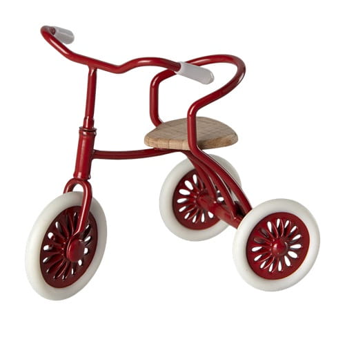 Maileg rowerek trójkołowy czerwony - Abri a tricycle, Mouse - red