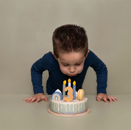 Torcik urodzinowy Błękit na rzepy Little Dutch 1