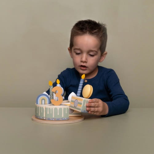 Torcik urodzinowy Błękit na rzepy Little Dutch 5