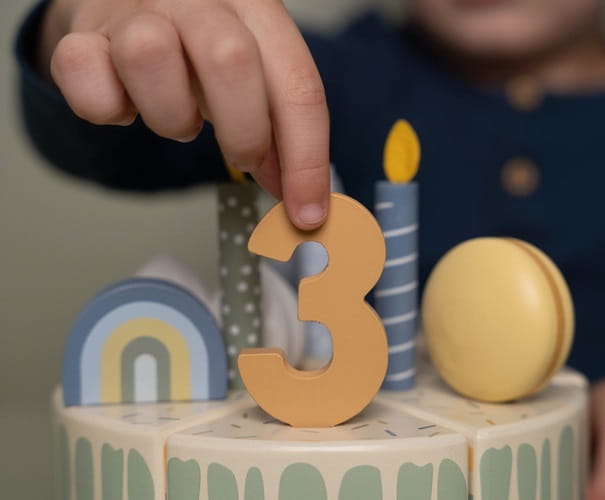 Torcik urodzinowy Błękit na rzepy Little Dutch 7