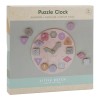 Drewniany zegar do nauki pastelowy Little Dutch 5