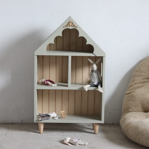 Domek dla myszek / lalek oliwkowy na nóżkach 1