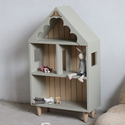 Domek dla myszek / lalek oliwkowy na nóżkach 2