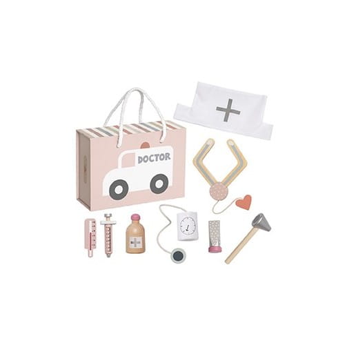 Zestaw lekarski drewniany różowy 18 msc+ Jabadabado