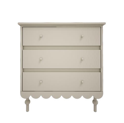 Komoda Babushka oliwka niska z 3 szufladami - dziecięca 1