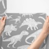 Tapeta dziecięca Dino dinozaury szara w brytach 3