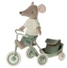 Maileg Myszka Starszy Brat z torbą rowerzysta Tricycle Big Brother 2024 1