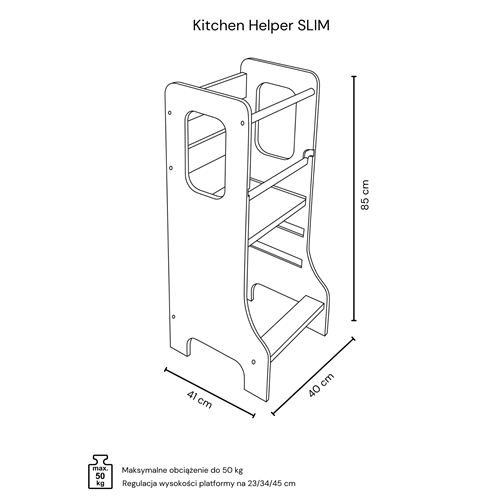 Kitchen Helper pomocnik kuchenny różowy SLIM M 2
