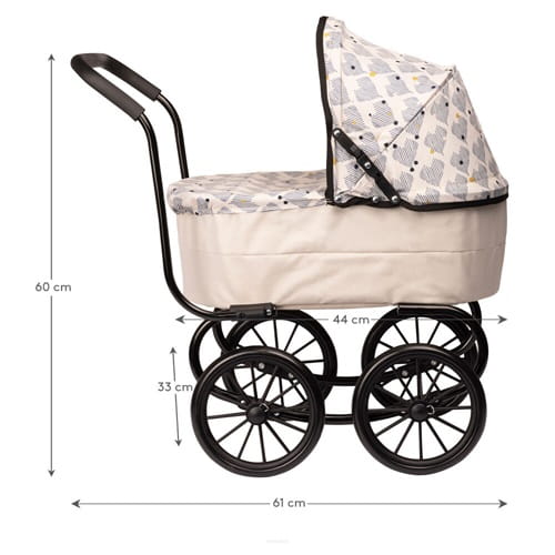 Wózek dla lalki w stylu retro, gondola Skrallan  5