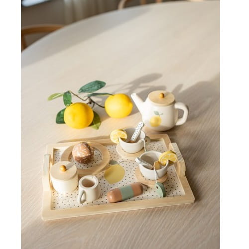 Drewniany serwis do herbaty cytryna Jabadabado 2