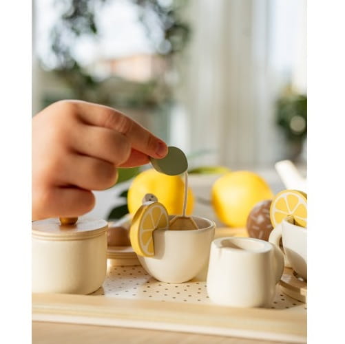 Drewniany serwis do herbaty cytryna Jabadabado 7
