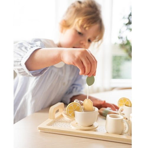 Drewniany serwis do herbaty cytryna Jabadabado 3