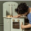 Kuchnia drewniana dla dzieci zielona szałwiowa Jabadabado 3