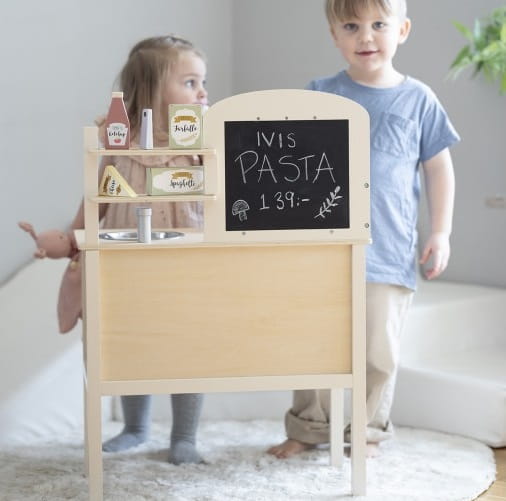 Kuchnia drewniana dla dzieci kremowa Jabadabado 1