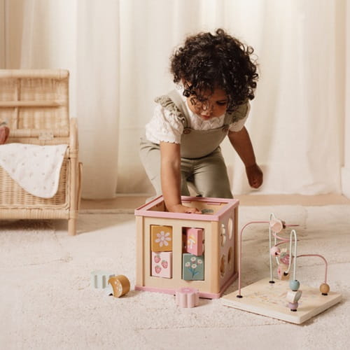 Kostka edukacyjna różowa Fairy Garden aktywizująca Little Dutch  2