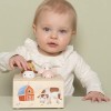 Drewniana zabawka interaktywna pop-up Farm Little Dutch