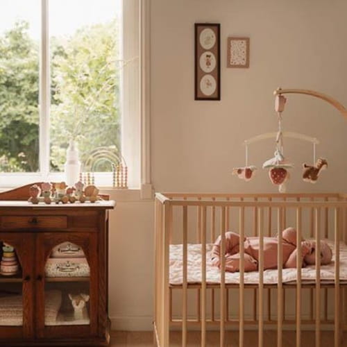 Karuzela do łóżeczka Fairy Garden drewniana dla dziewczynki Little Dutch 7