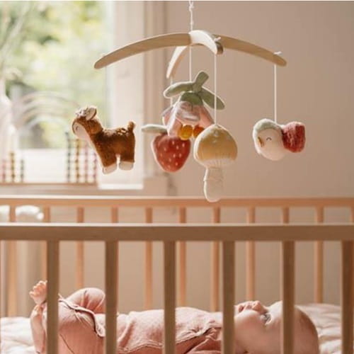 Karuzela do łóżeczka Fairy Garden drewniana dla dziewczynki Little Dutch 6