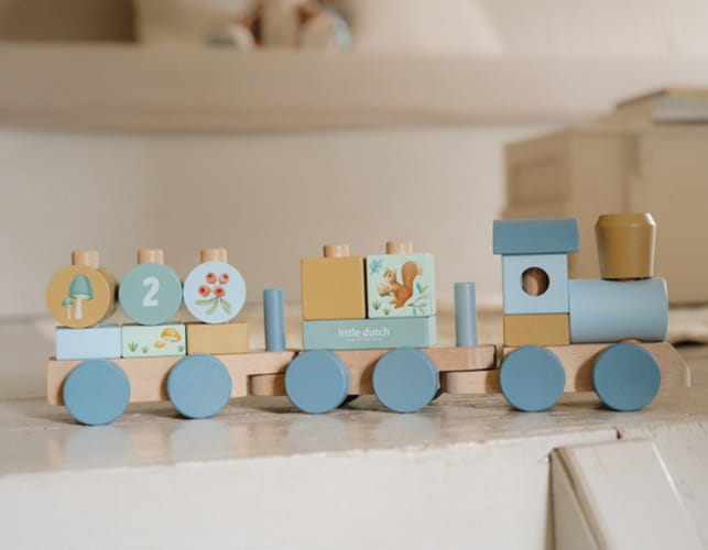 Pociąg niebieski Forest Friends Little Dutch 3