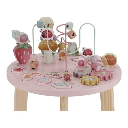 Stolik edukacyjny różowy Fairy Garden dla dziewczynki na roczek Little Dutch 6