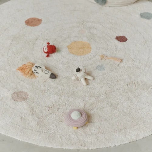 Dywan bawełniany do zabawy Układ Słoneczny do prania w pralce Lorena Canals 3