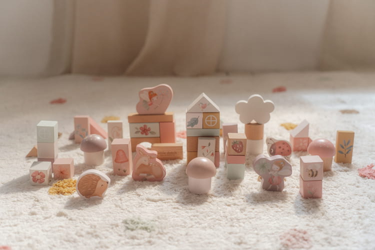 Zestaw klocków Róż drewniane klocki Fairy Garden Little Dutch 3