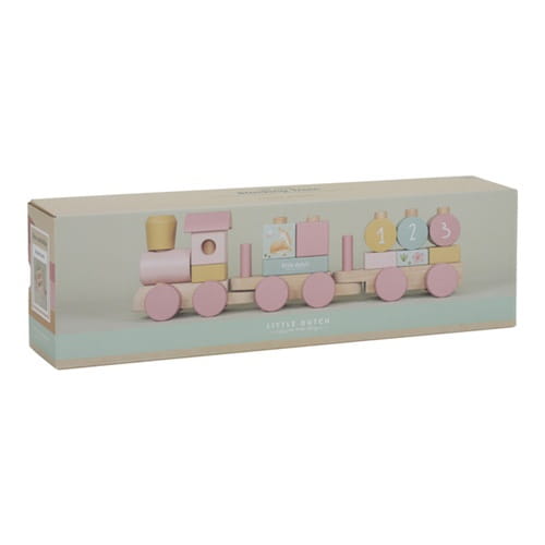 Pociąg Drewniany Little Dutch Różowy 4