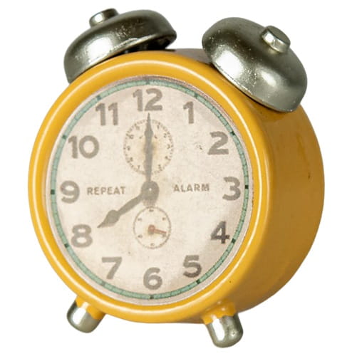 Maileg budzik zegar dla myszek żółty 2