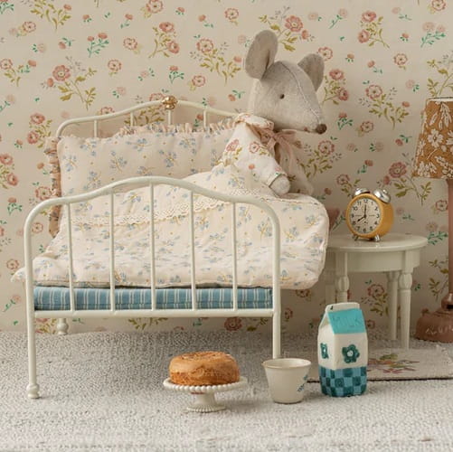 Maileg budzik zegar dla myszek żółty 1