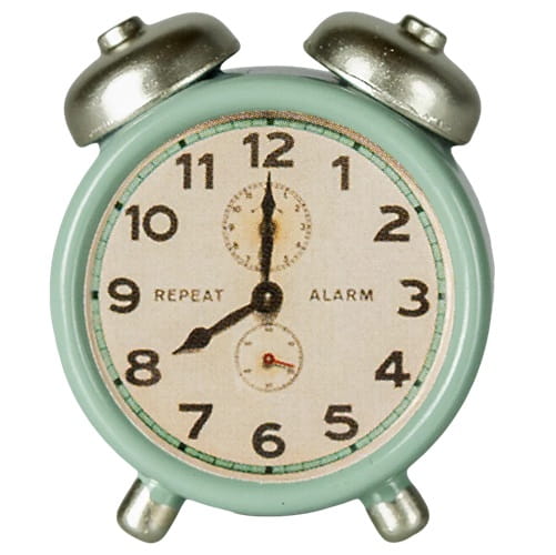 Maileg budzik zegar dla myszek miętowy