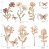 Naklejki na ścianę kwiaty boho zestaw I 5