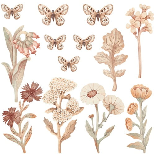 Naklejki na ścianę kwiaty boho zestaw I 1
