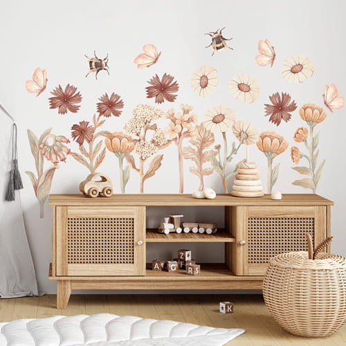 Naklejki-na-sciane-kwiaty-boho-zestaw-II