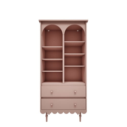 Regał wysoki dziecięcy Babushka różowy