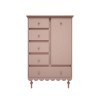 Komoda Babushka różowa wysoka - dziecięca