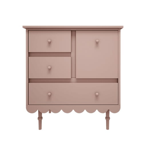 Komoda Babushka róż niska - dziecięca