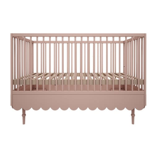 Łóżeczko Babushka 70x140 cm i tapczanik 2w1 róż 2