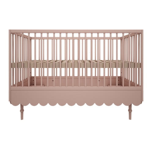 Łóżeczko Babushka 70x140 cm i tapczanik 2w1 róż 3