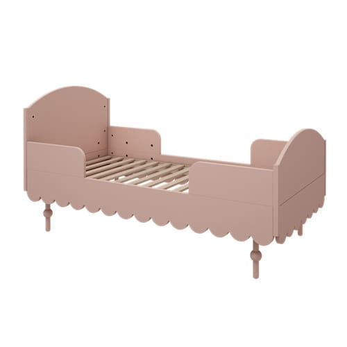 Łóżeczko Babushka 70x140 cm i tapczanik 2w1 róż 5