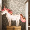 Drewniana Lampka Jednorożec dla dzieci - biały