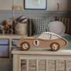 Drewniana Lampka Auto dla dzieci - brązowy