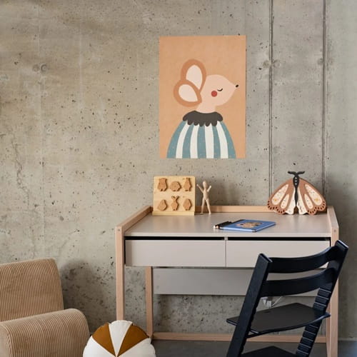 Drewniana Lampka Ćma dla dzieci brązowa