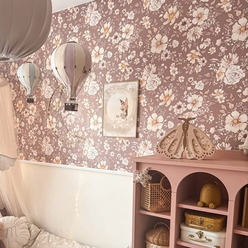 Drewniana Lampka Ćma dla dzieci kremowa