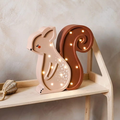 Drewniana Lampka Wiewiórka dla dzieci 4